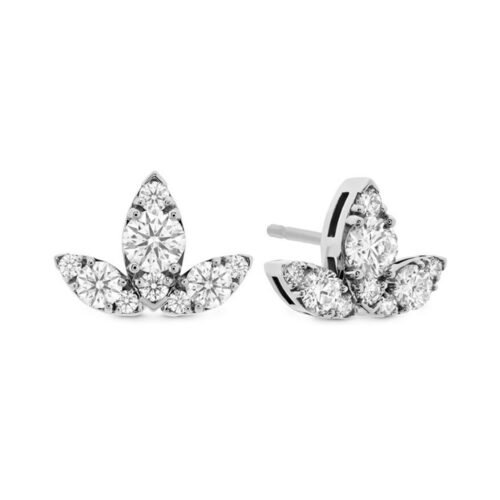 AERIAL TRIPLE DIAMOND STUD EARRINGS