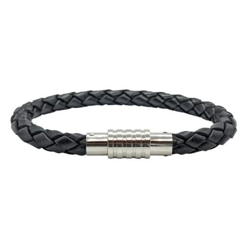 Pulsera de Cuero Negro