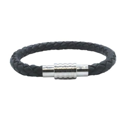 Pulsera de Cuero Negro