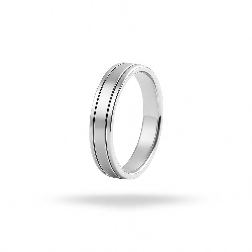 Anillo de Oro Blanco 14k