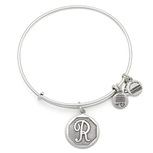 Alex and Ani Initial R Charm Bangle, Silvertone