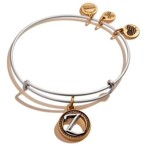 Initial Z Charm Bangle, Two Tone