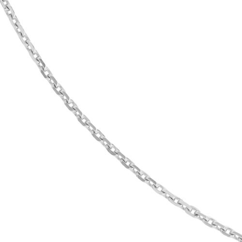 Sterling Silver D/C Cable Chain with Lobster Lock - Imagen 2