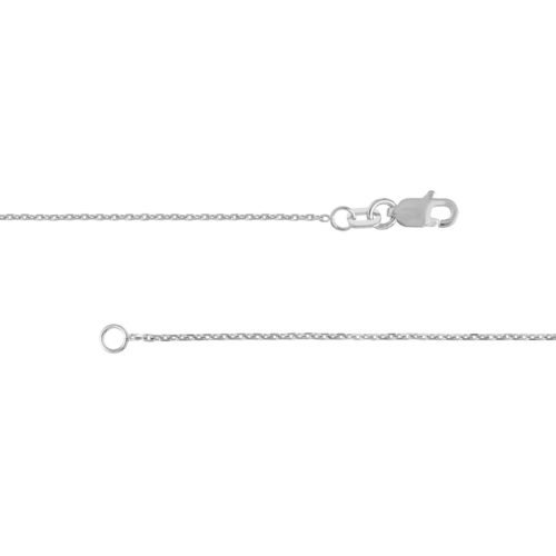Sterling Silver D/C Cable Chain with Lobster Lock - Imagen 4