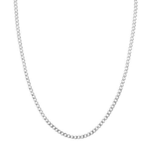 Sterling Silver Light Curb Chain with Lobster Lock