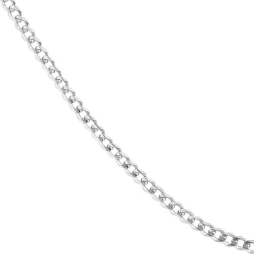 Sterling Silver Light Curb Chain with Lobster Lock - Imagen 3