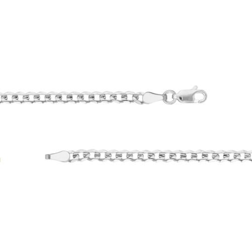 Sterling Silver Light Curb Chain with Lobster Lock - Imagen 4