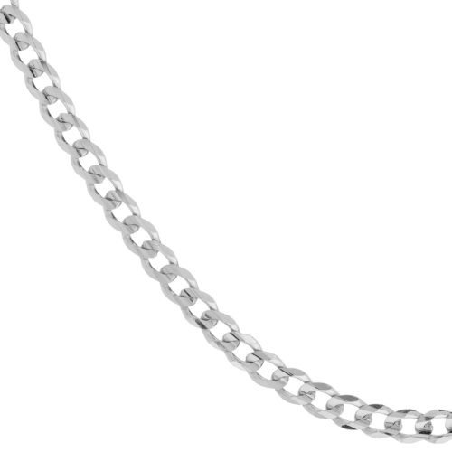 Sterling Silver Light Curb Chain with Lobster Lock - Imagen 2