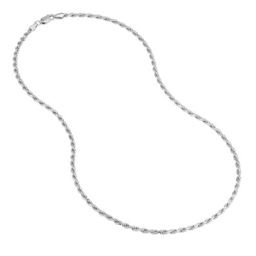 Sterling Silver D/C Rope Chain with Lobster Lock - Imagen 3