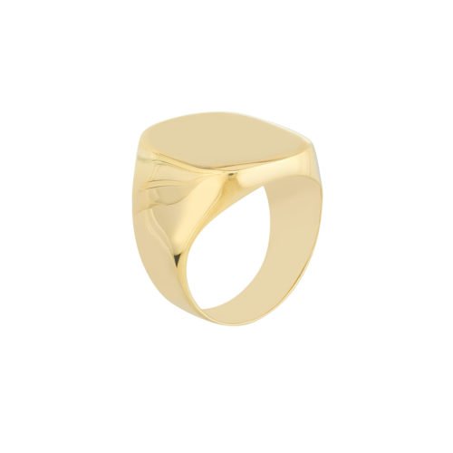 Engravable Soft Rectangle Signet Ring - Image 3