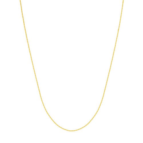 Box Chain with Lobster Lock and Quality Tag